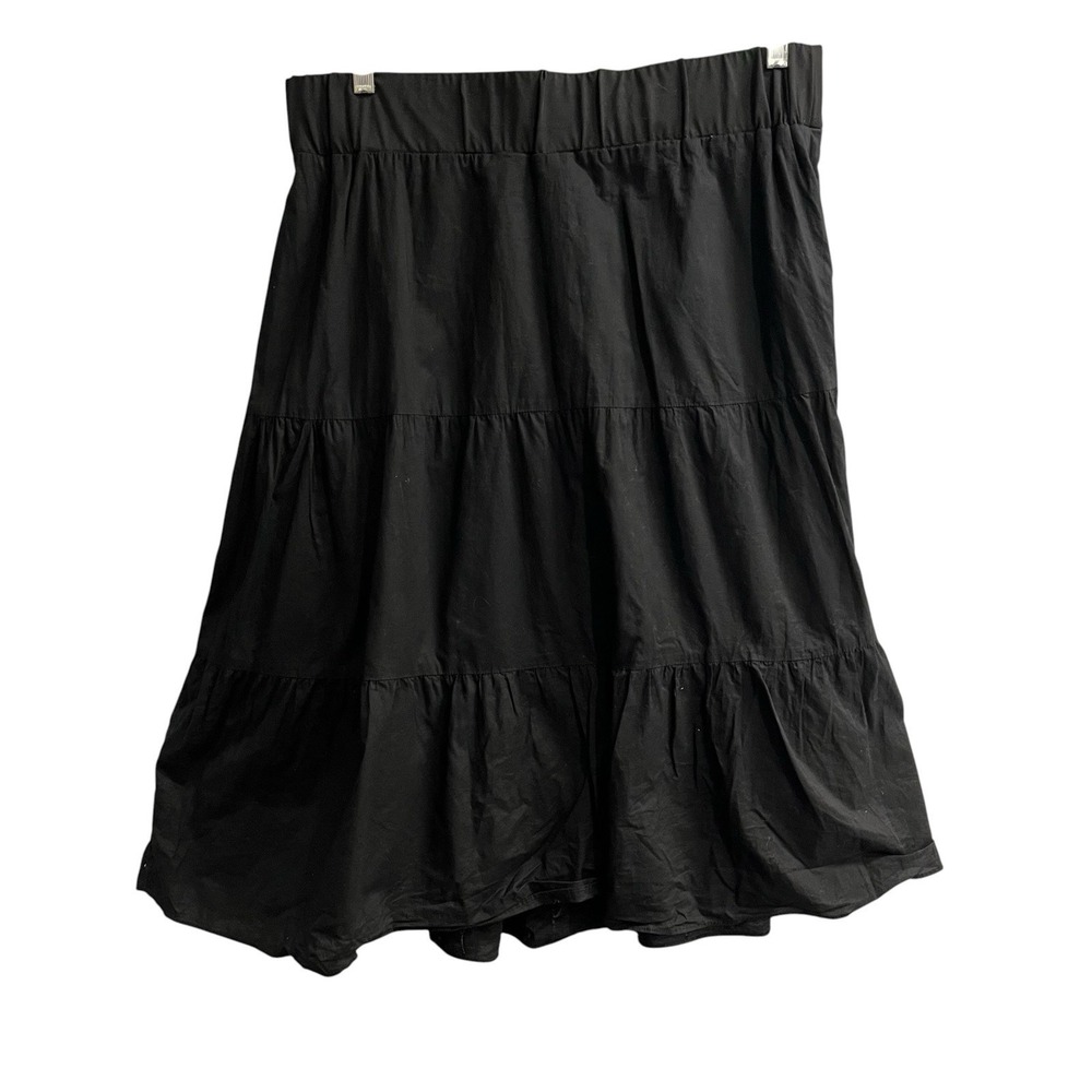 Announcements Skirt Black Pull On Sequin Embroidered Midi XL Witchy Dark Fairy
